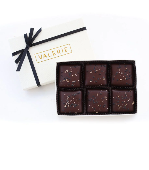 Valerie Confections :: Black Sesame Toffee, 6 pc Box