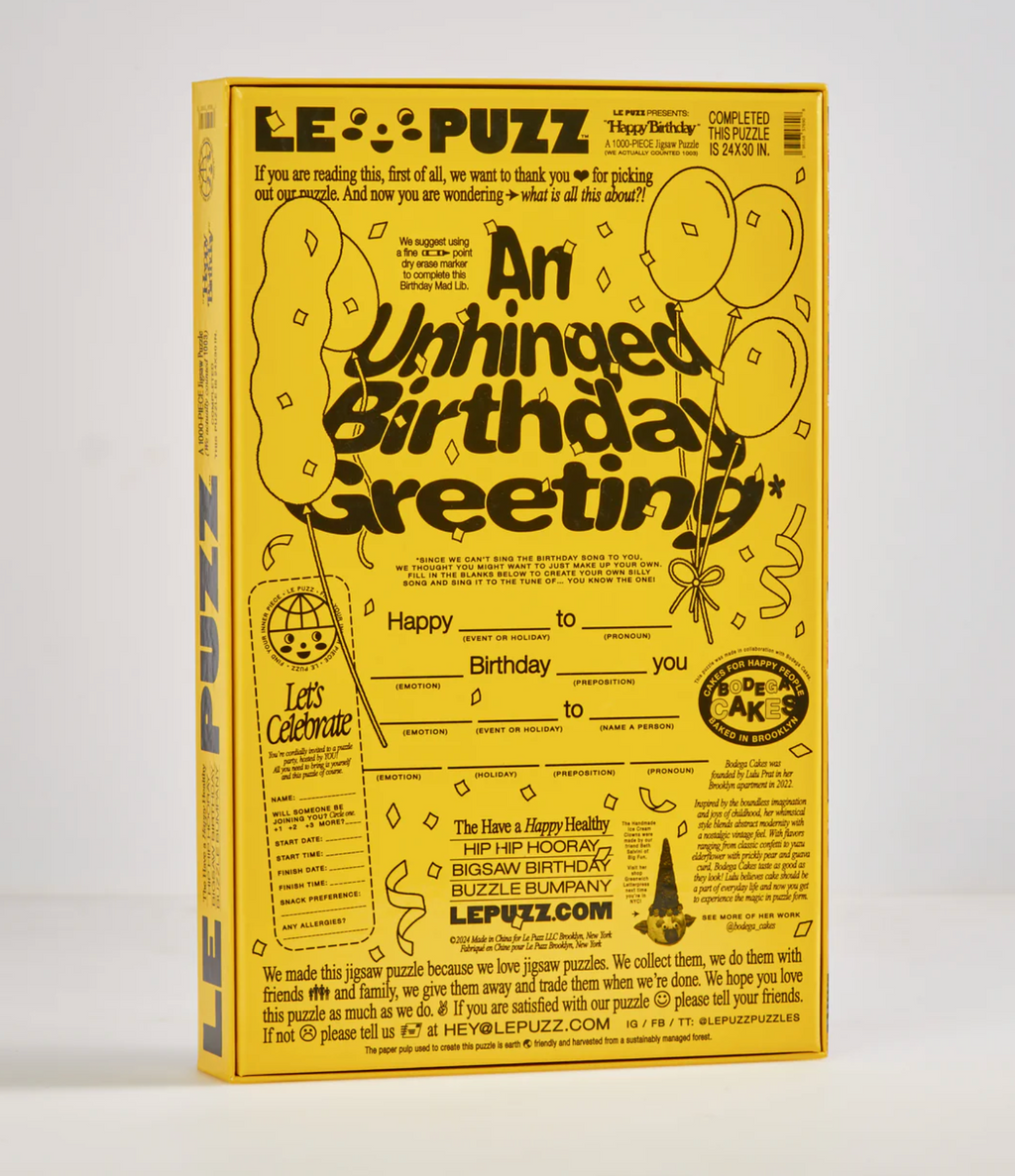 Le Puzz :: Happy Birthday Puzzle, 1000pc