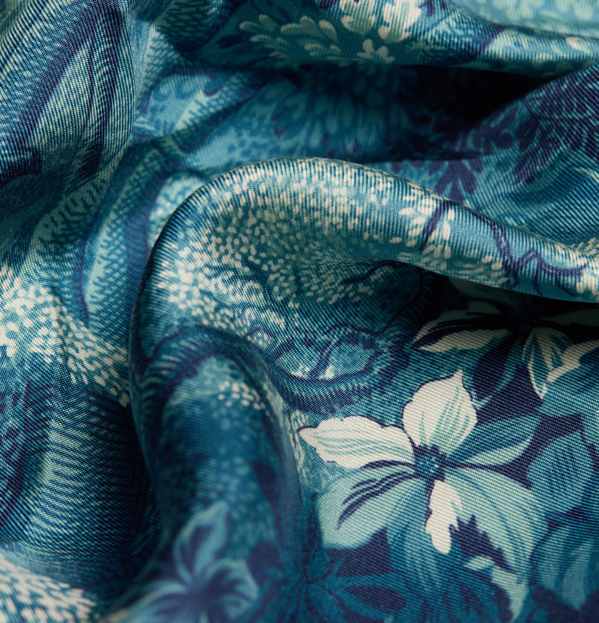 Inoui Editions :: Duck Blue Silk Scarf, 70cm