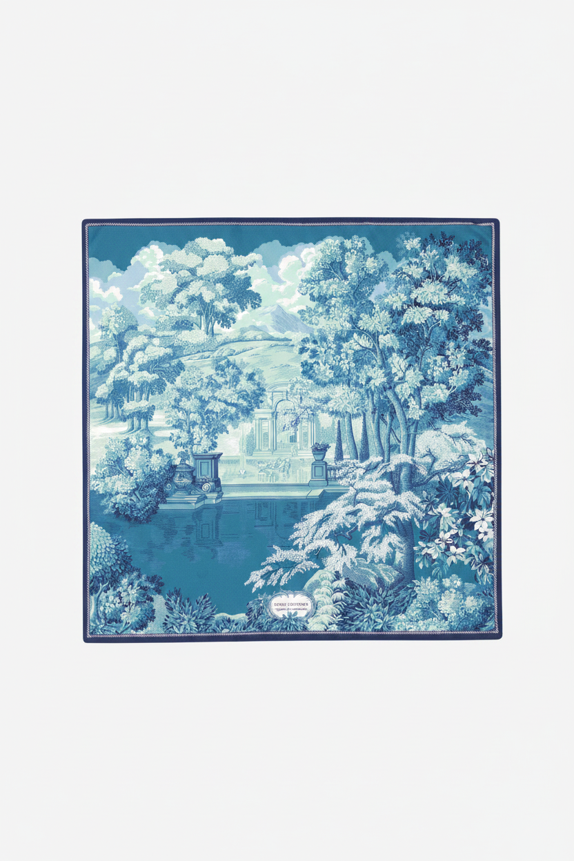 Inoui Editions :: Duck Blue Silk Scarf, 70cm