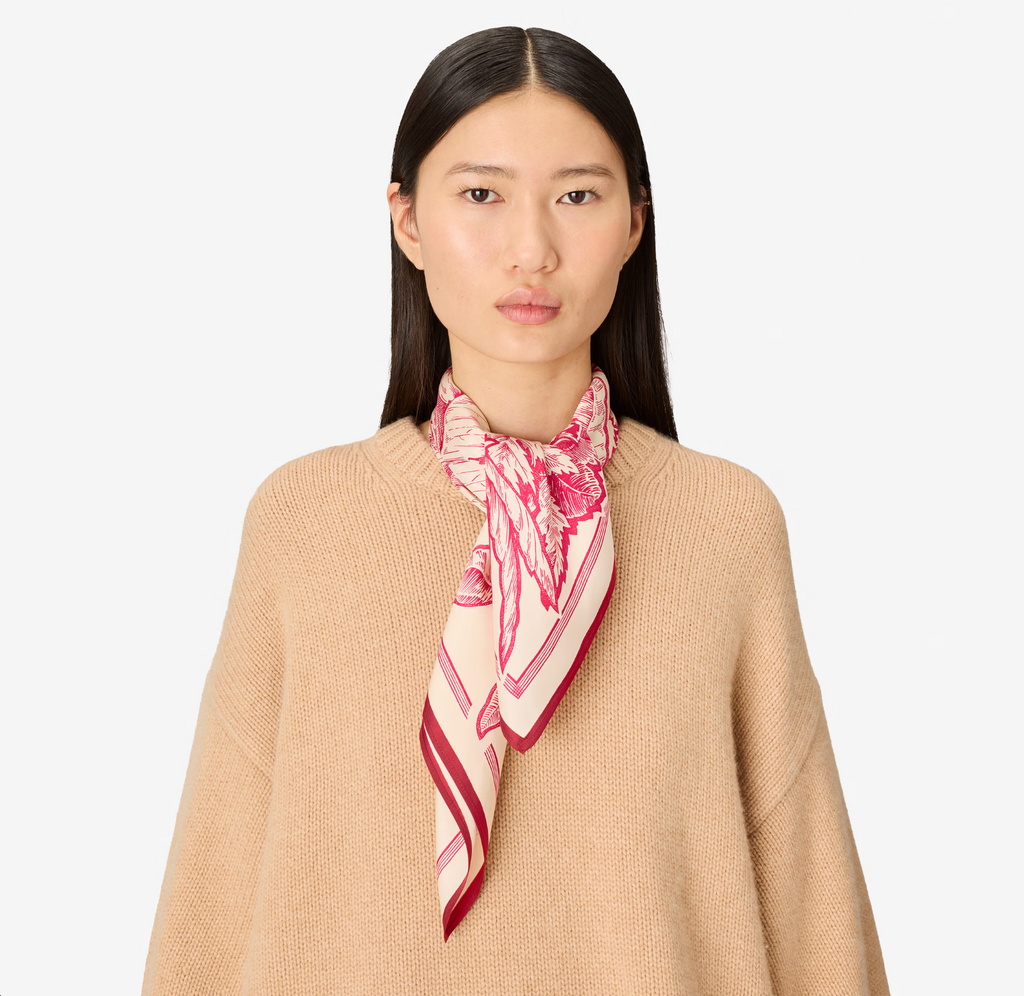 Inoui Editions :: Bangalor Pink Silk Scarf, 65cm