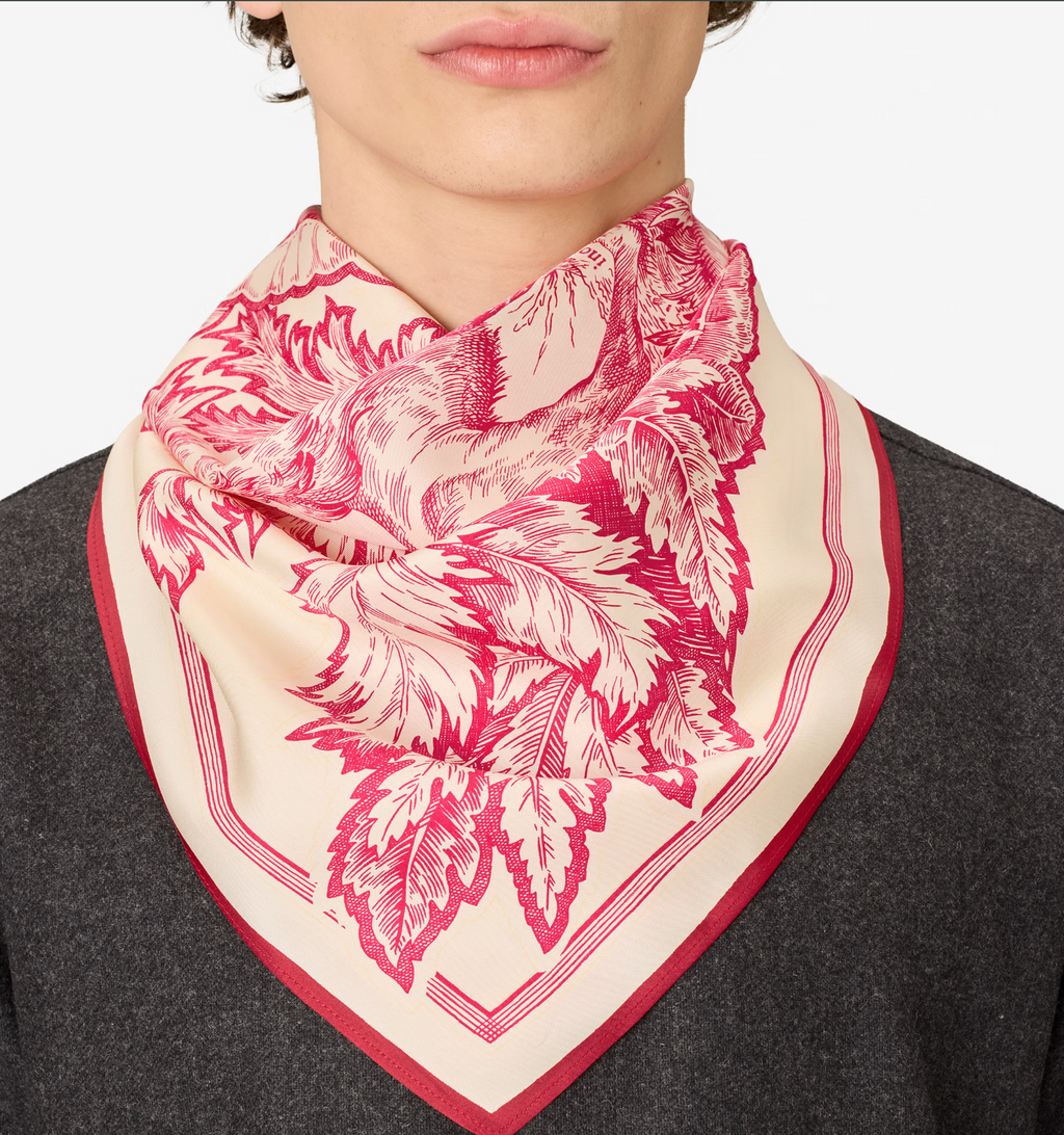 Inoui Editions :: Bangalor Pink Silk Scarf, 65cm