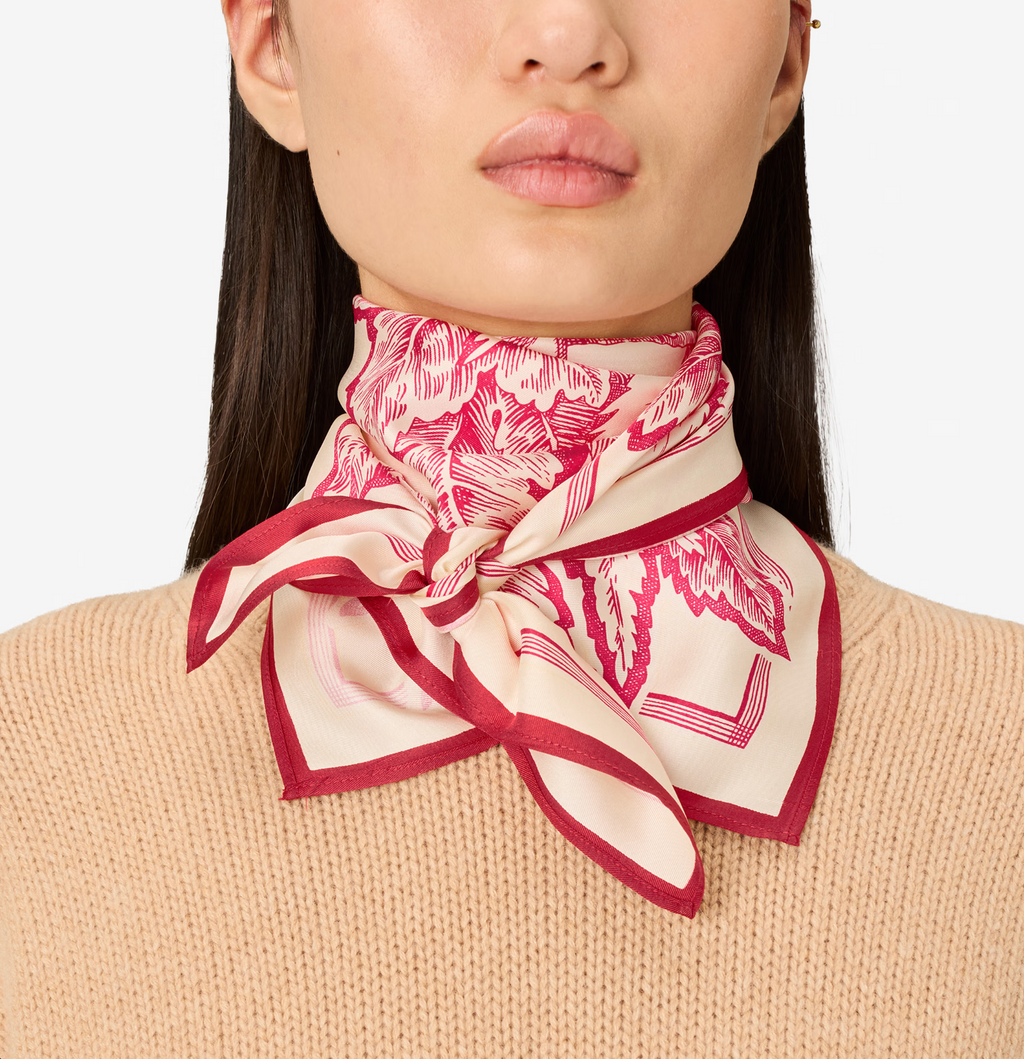 Inoui Editions :: Bangalor Pink Silk Scarf, 65cm