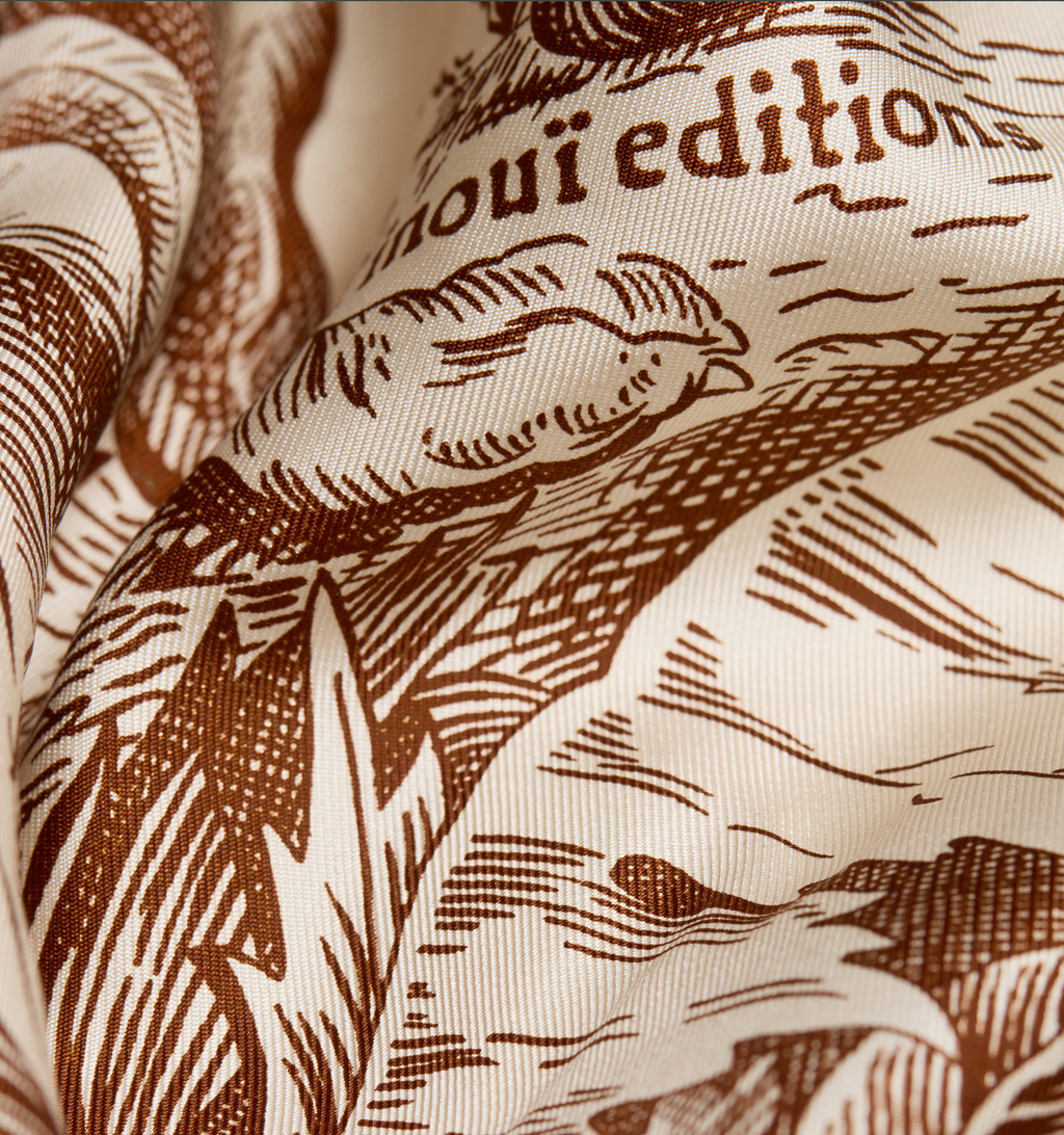 Inoui Editions :: Bangalor Caramel Silk Scarf, 65cm
