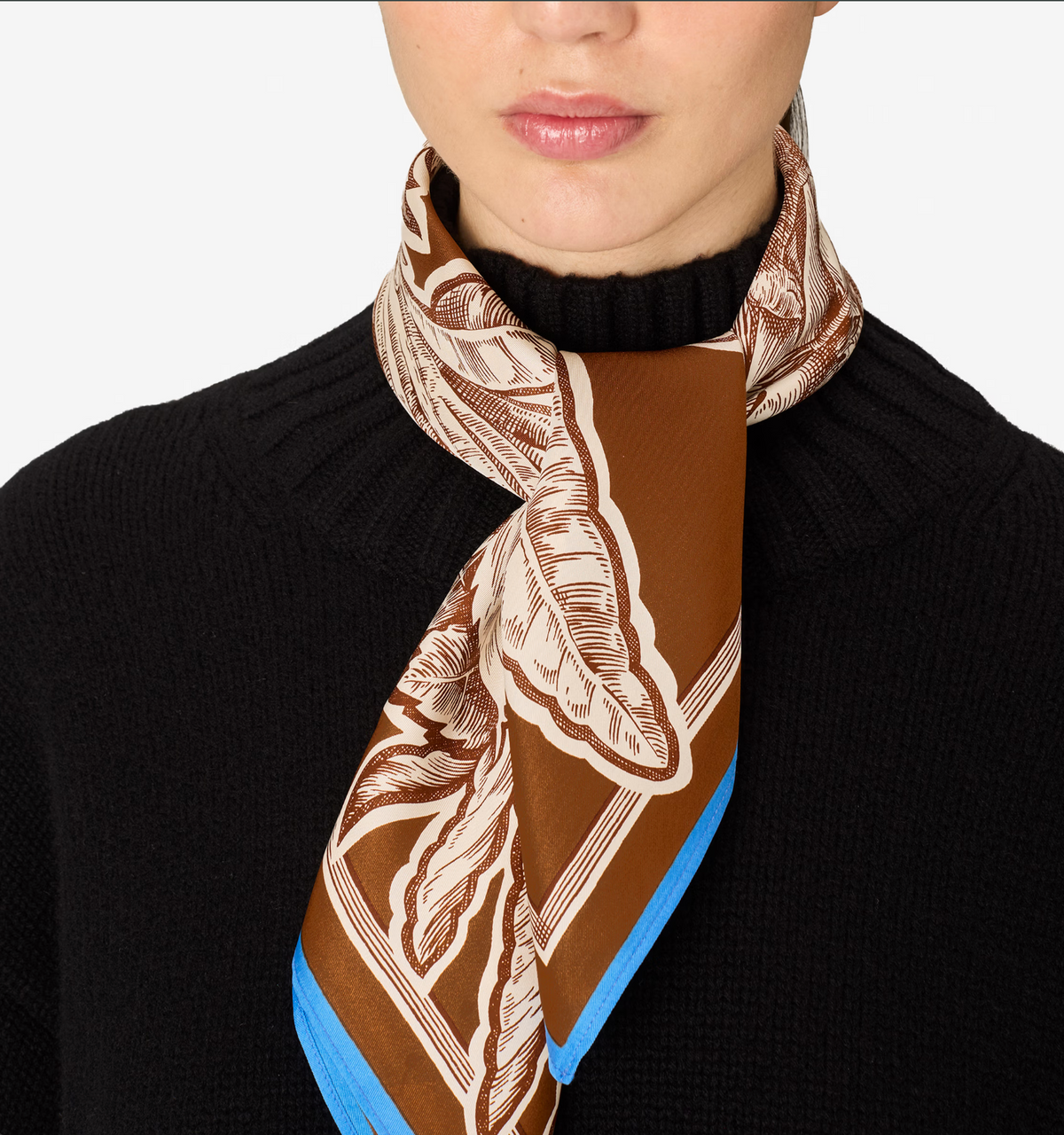 Inoui Editions :: Bangalor Caramel Silk Scarf, 65cm