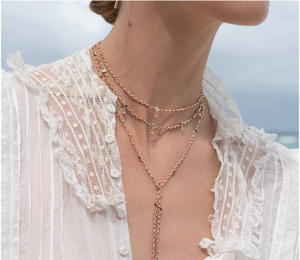 Marie Laure Chamorel :: Braided Diamond Necklace