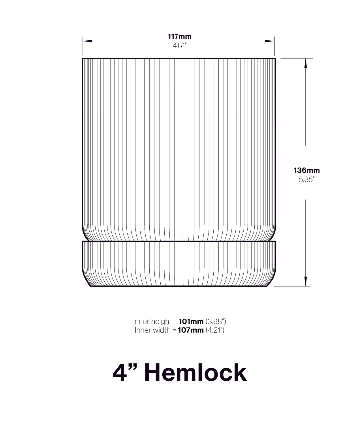 Conifer :: Hemlock Planter 4"