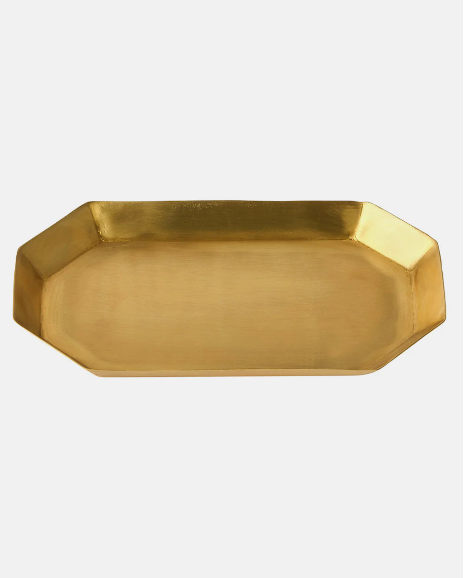 Fog Linen :: Brass Long Octagon Plate, M