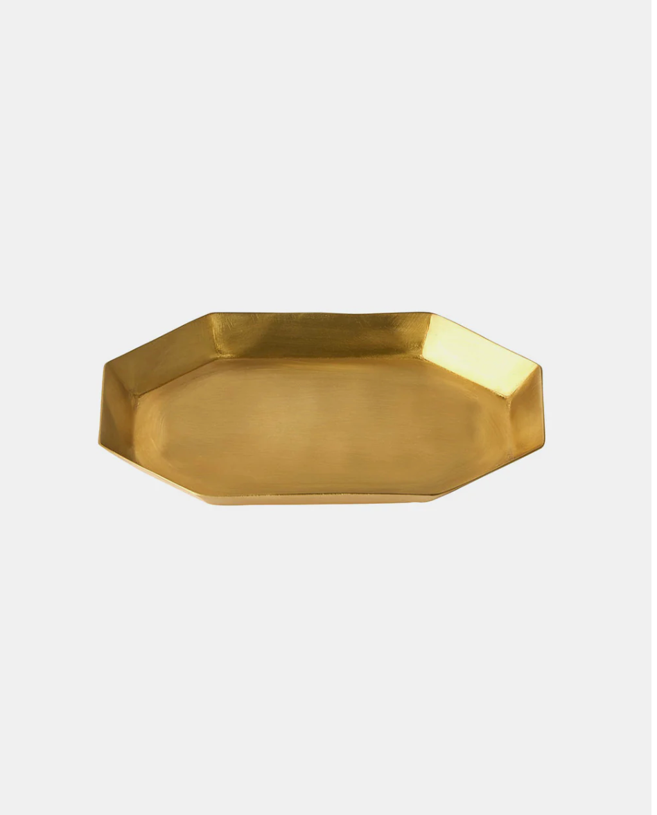 Fog Linen :: Brass Long Octagon Plate, S