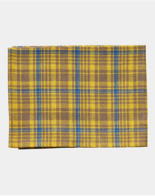 Fog Linen :: Kitchen Cloth, Amber, Yellow/Blue Plaid