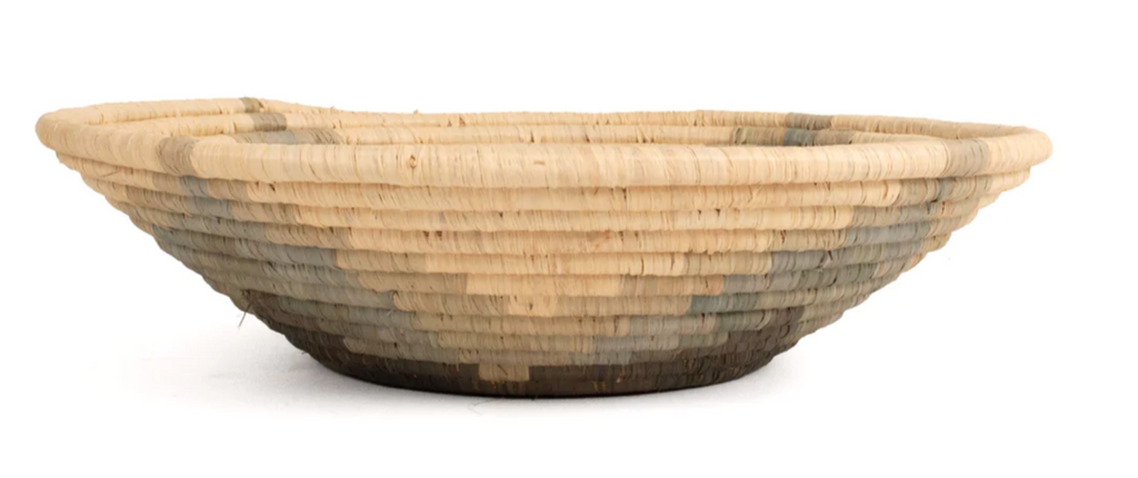 Kazi :: 12" Stone Woven Bowl - Shadow
