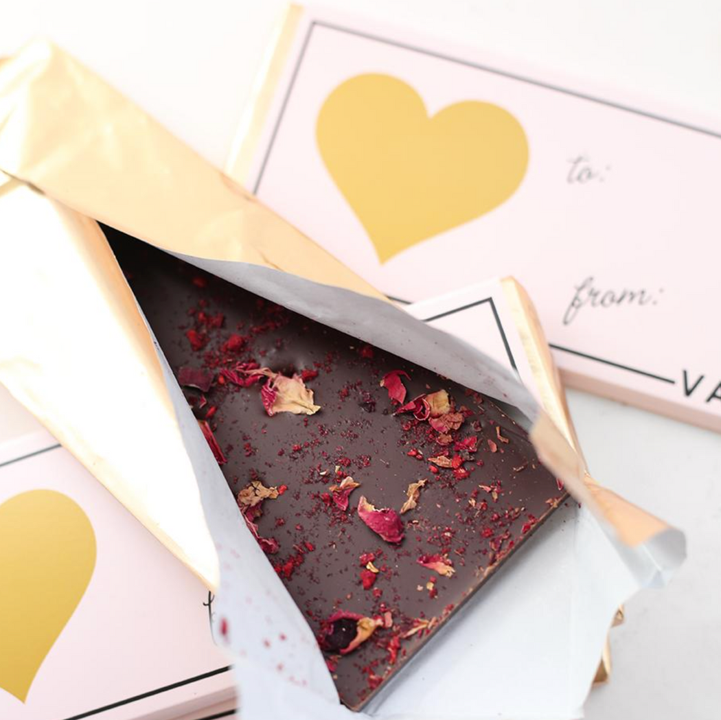 Valerie Confections :: Heart Rose Petal Bar