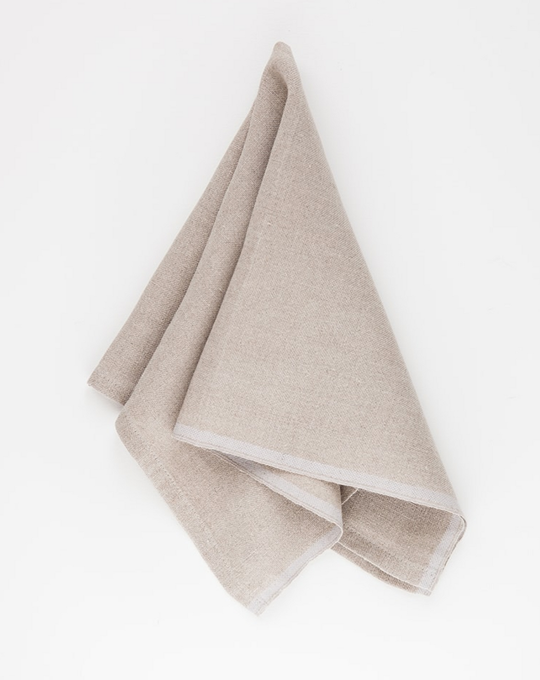 Mungo :: Colored Edge Linen Napkin, White