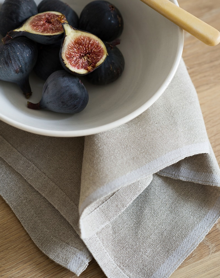 Mungo :: Linen Napkin s/6, White Edge