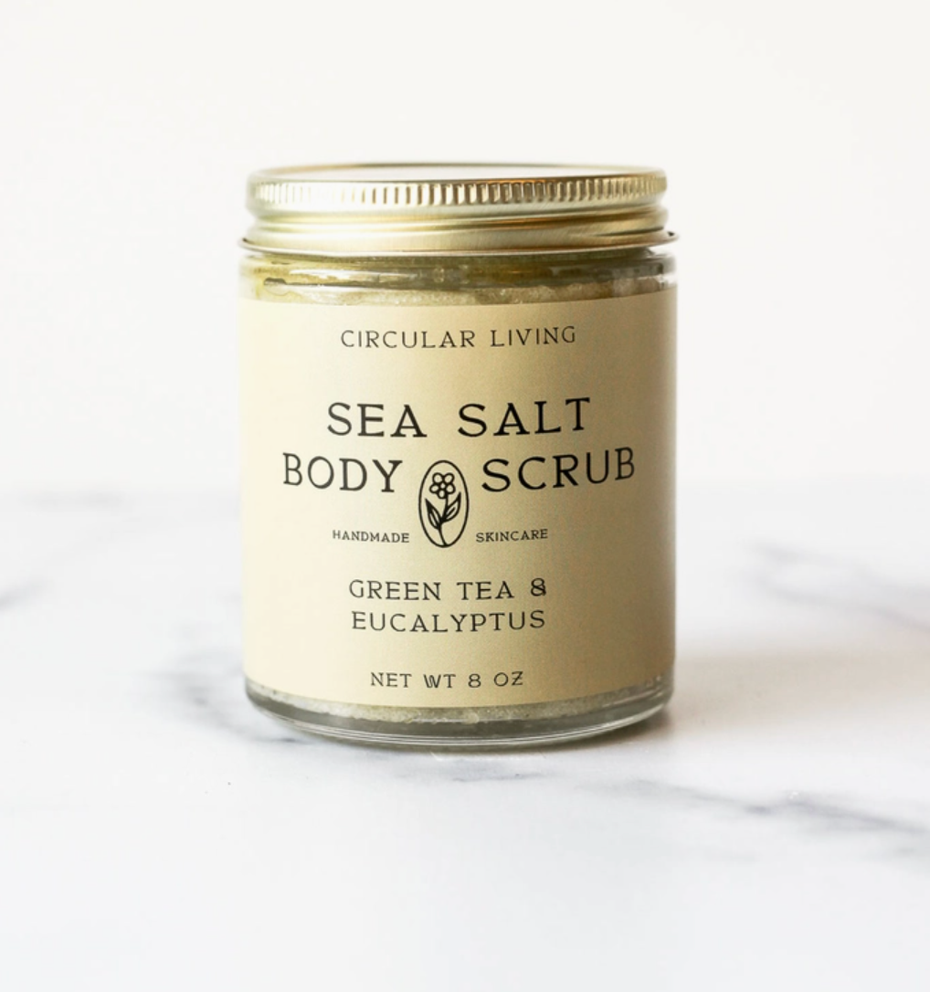 Circular Living :: Sea Salt Body Scrub, Green Tea & Eucalyptus