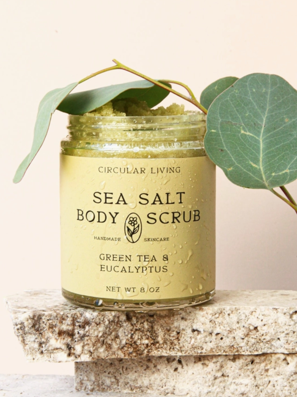 Circular Living :: Sea Salt Body Scrub, Green Tea & Eucalyptus