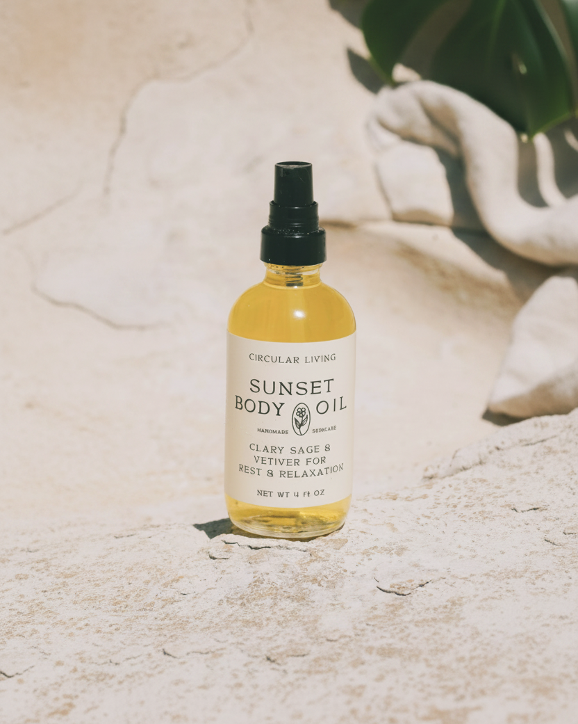 Circular Living :: Sunset Body Oil, Clary Sage