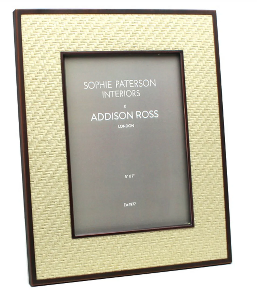 Addison Ross :: 5x7 Faux Cream Rattan Picture Frame