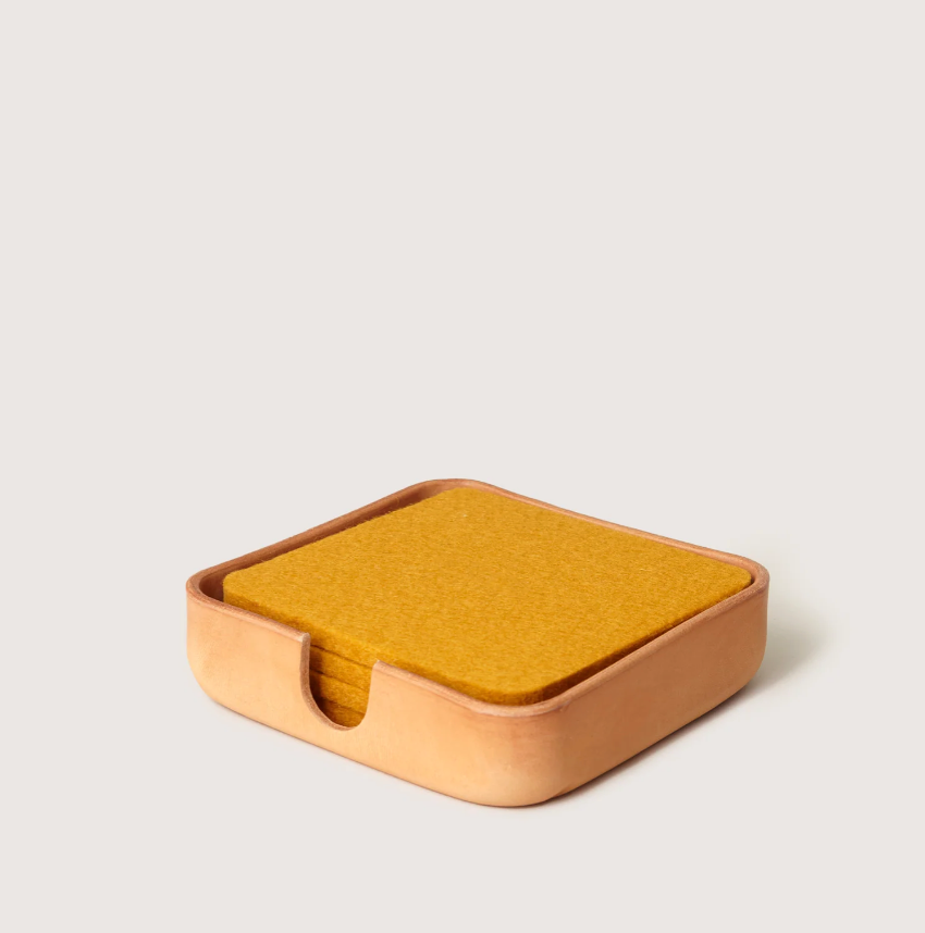 Graf Lantz :: Leather Coaster Tray, Square