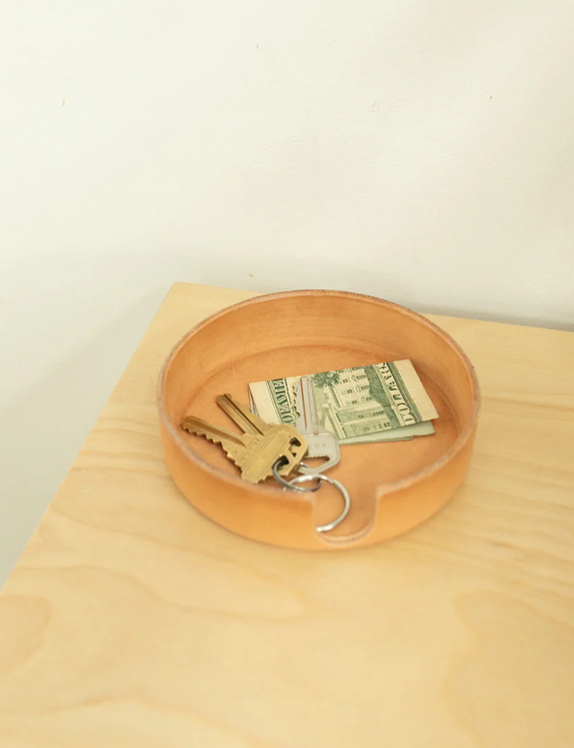 Graf Lantz :: Leather Coaster Tray, Round