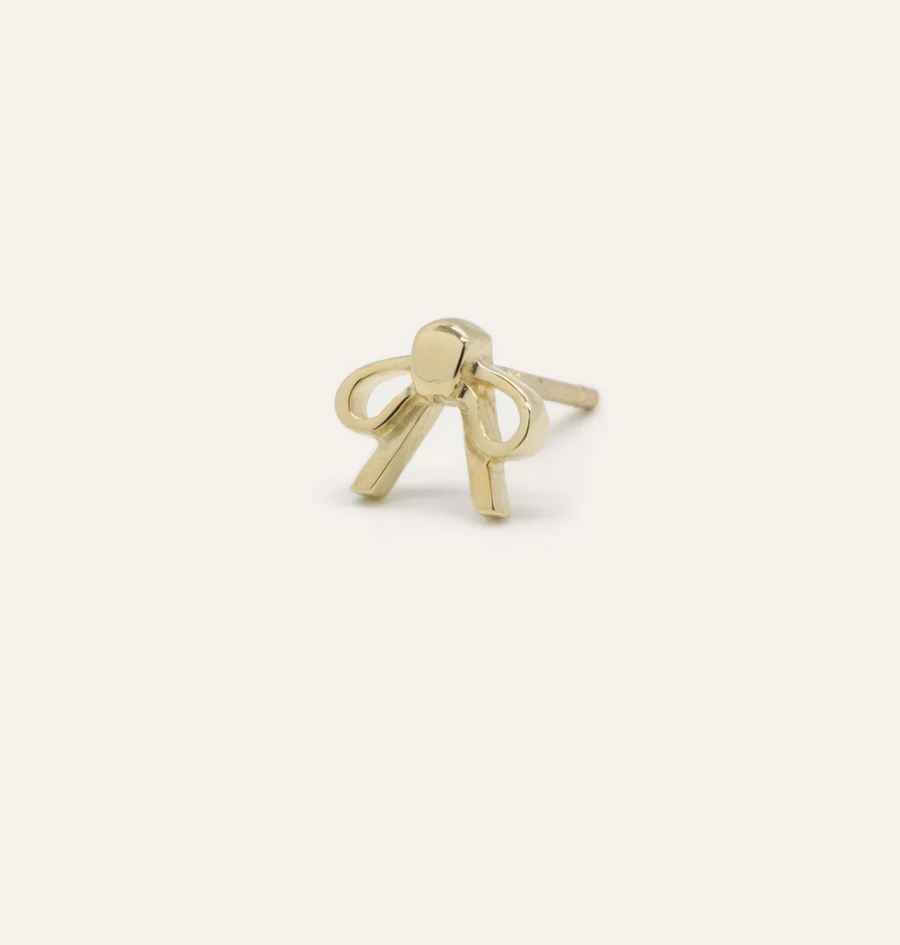 Gjenmi :: Petit Bow Earring 14K, SINGLE
