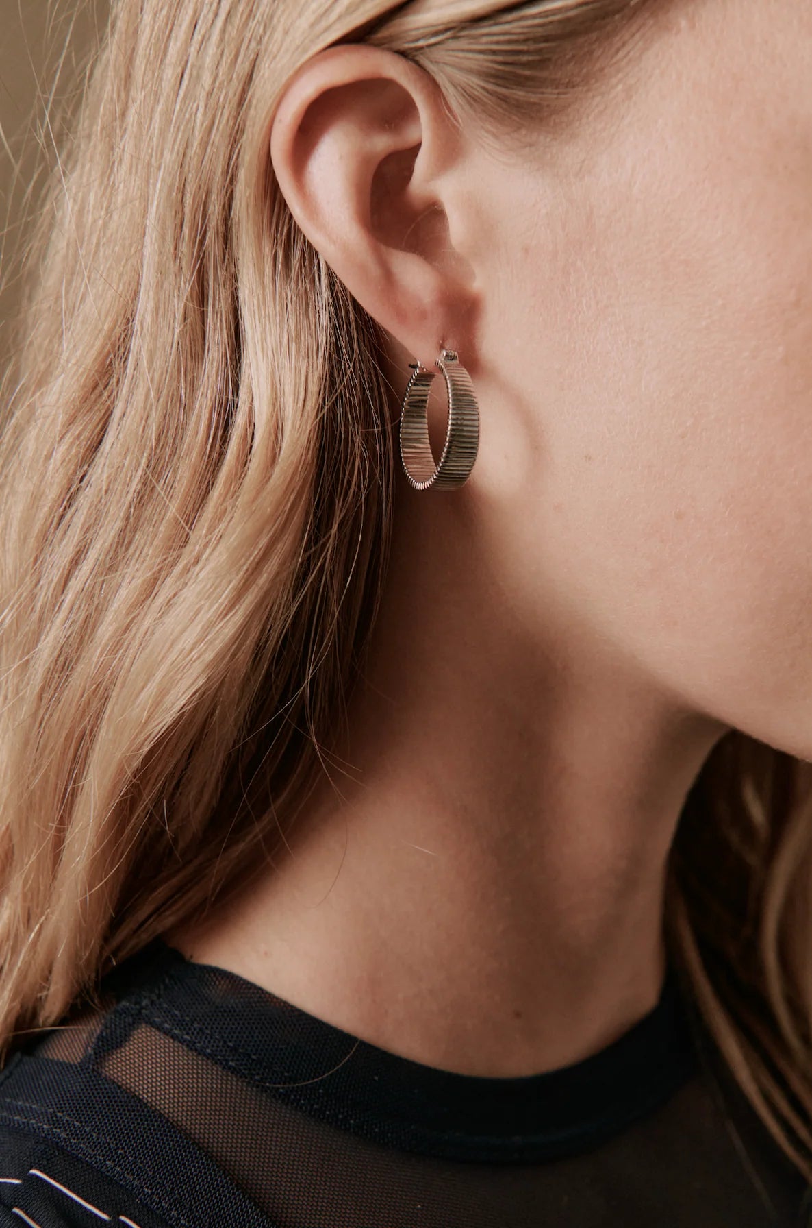 Their Studios :: Willa Fluted Earrings, Sterling Silver