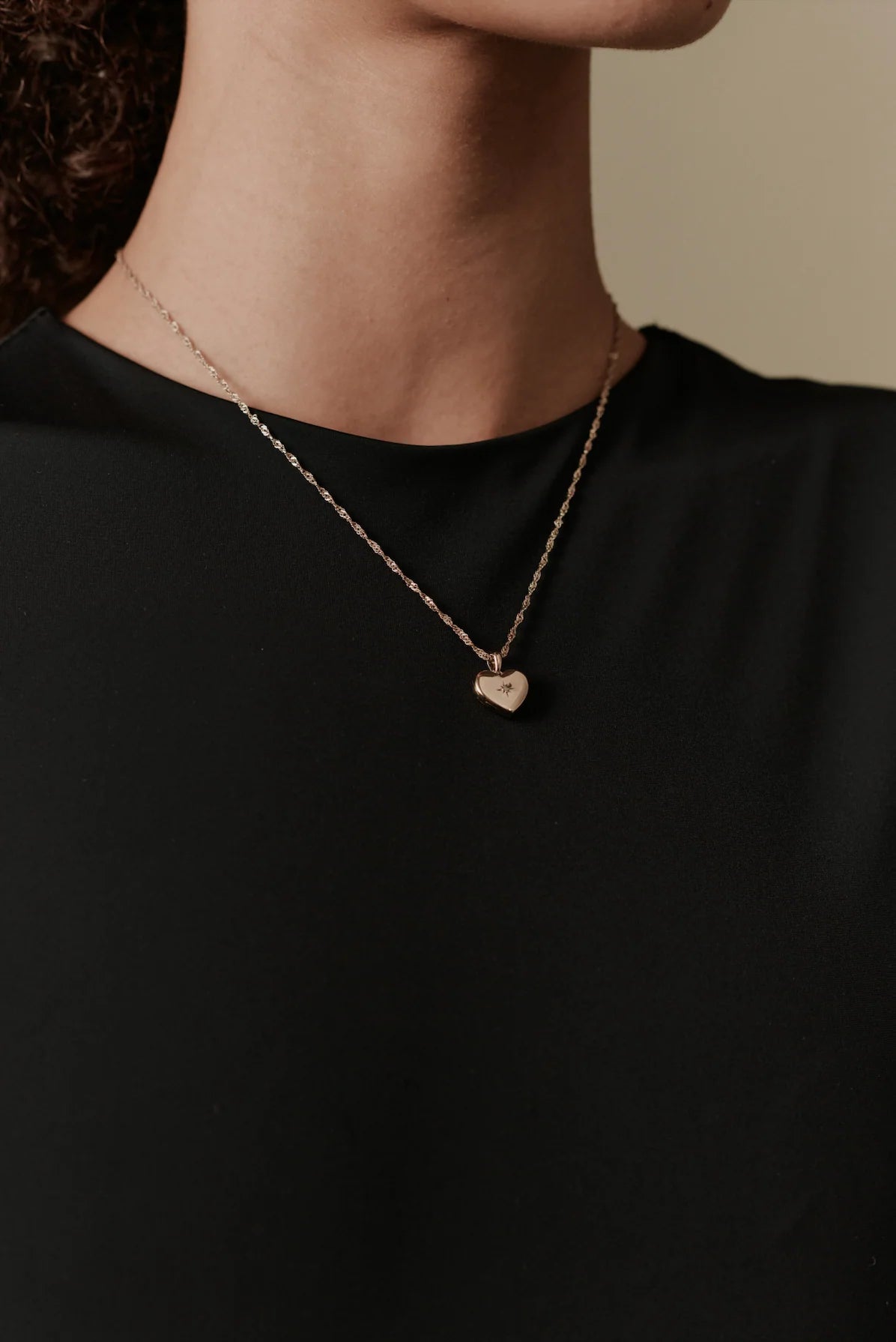 Their Studios :: Lily Heart Locket, Gold Vermeil