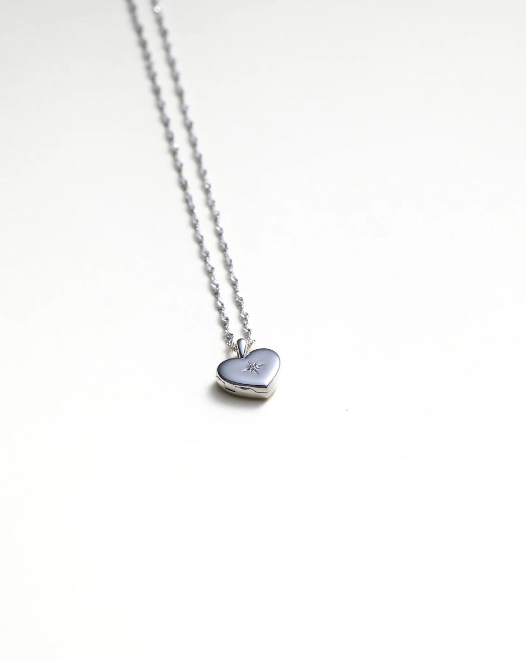 Their Studios :: Lily Heart Locket, Sterling Silver