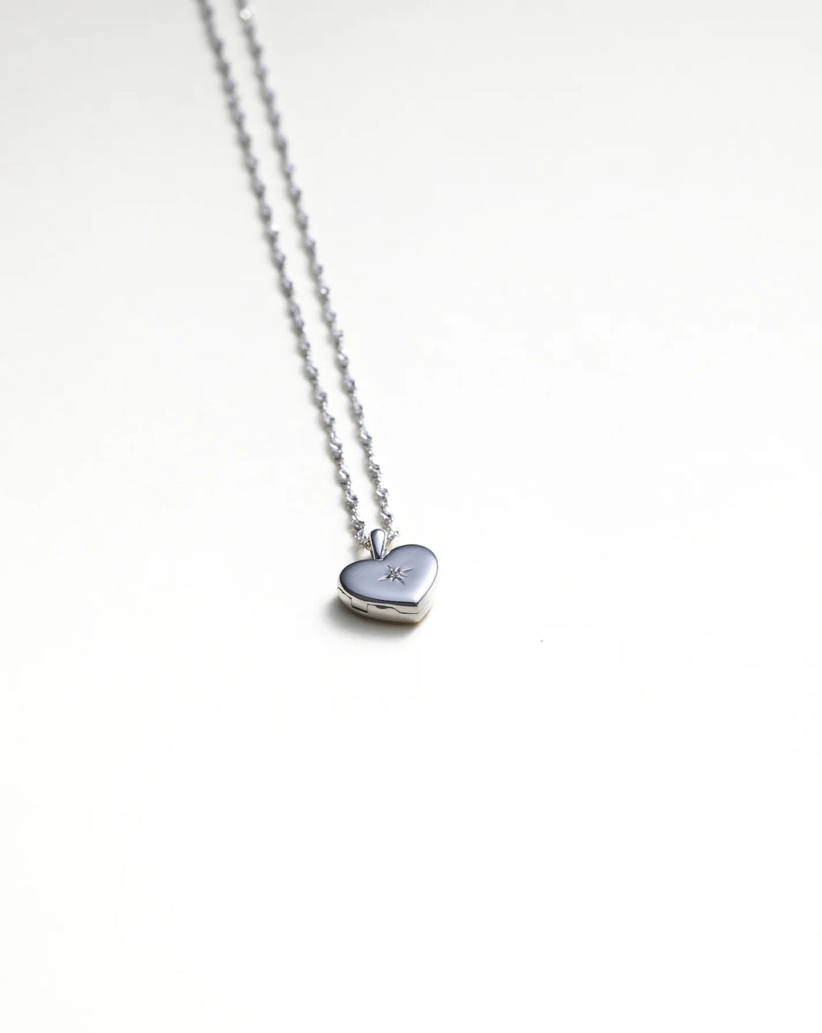Their Studios :: Lily Heart Locket, Sterling Silver