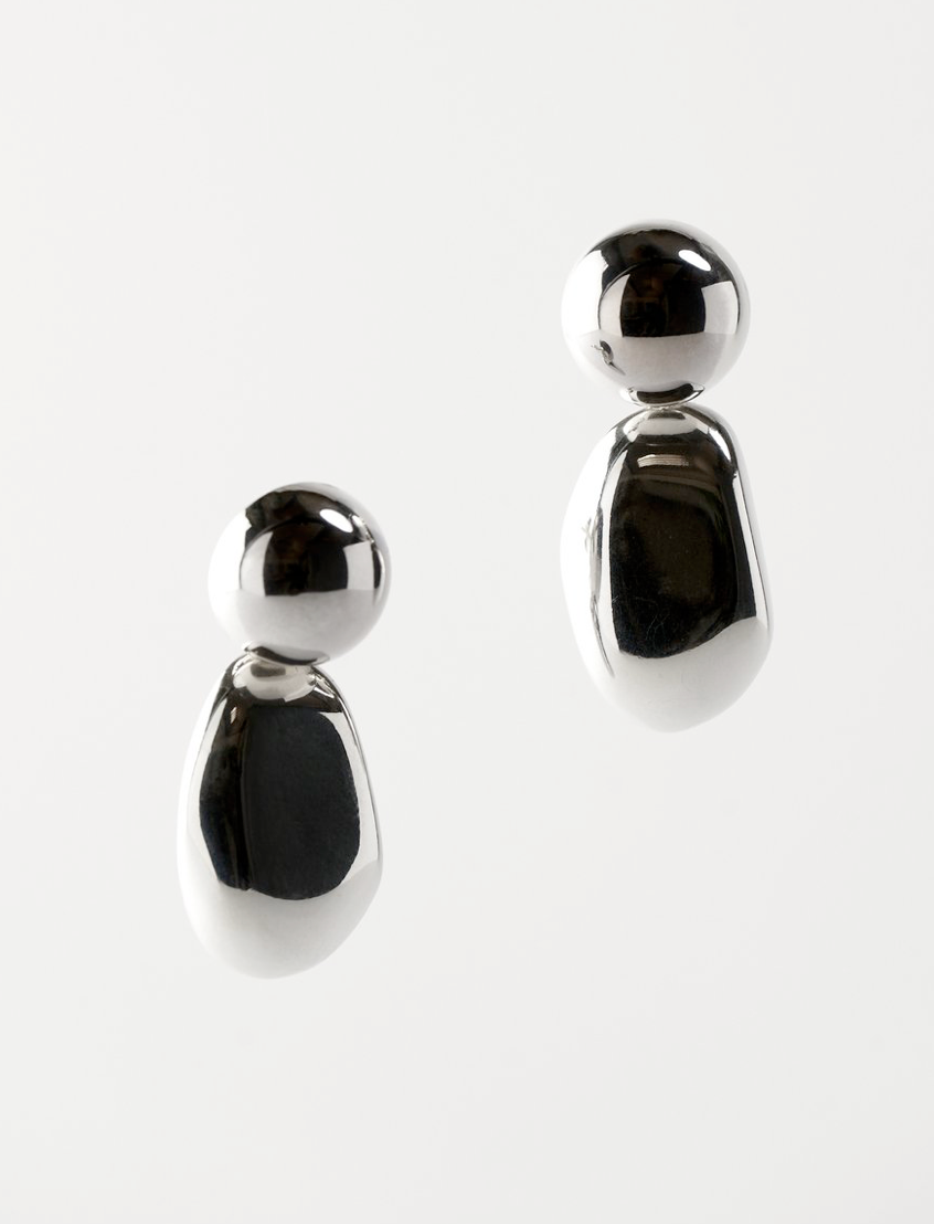 Muscles & Mussels :: Silver Pebbles Earrings No.1