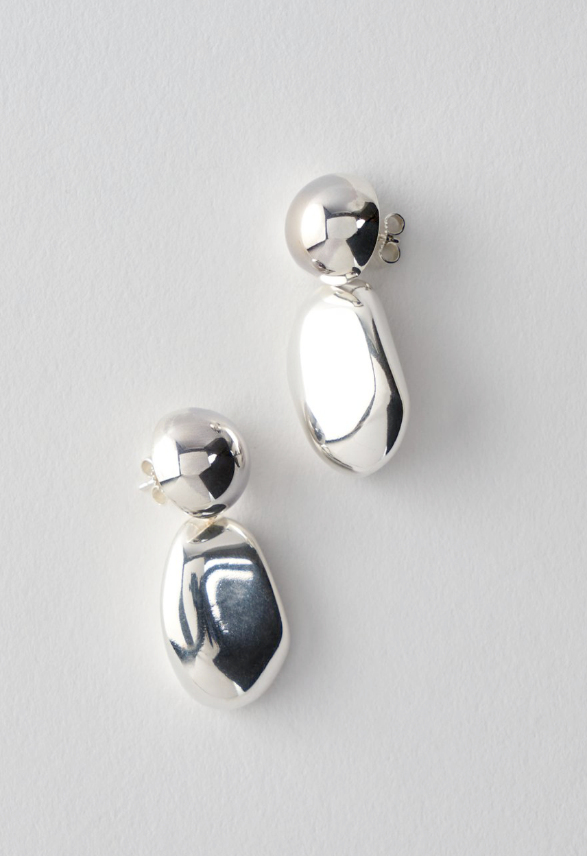 Muscles & Mussels :: Silver Pebbles Earrings No.1