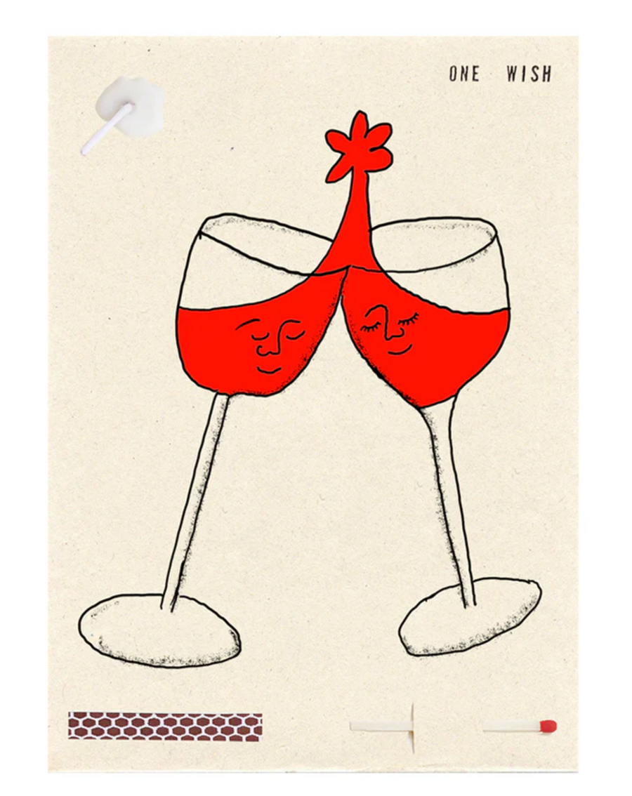 Wish Cards :: Wine Cheers One Wish Card