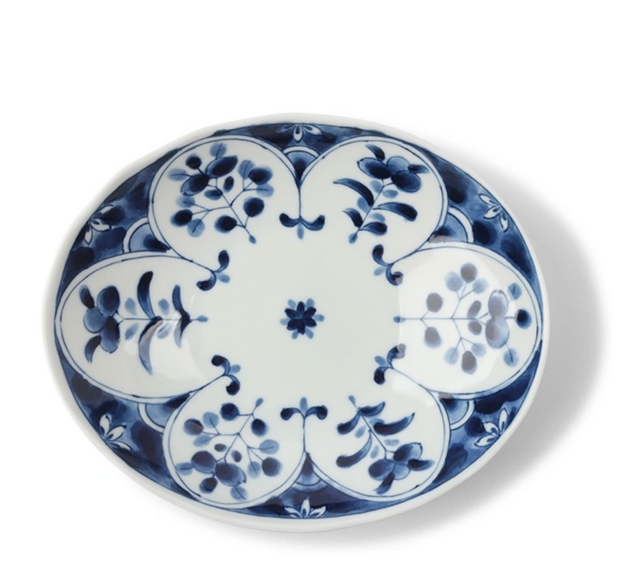 Miya :: Blue Arabesque Bowl 7.75"