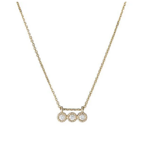 Jennie Kwon :: 3 Diamond Necklace 14K