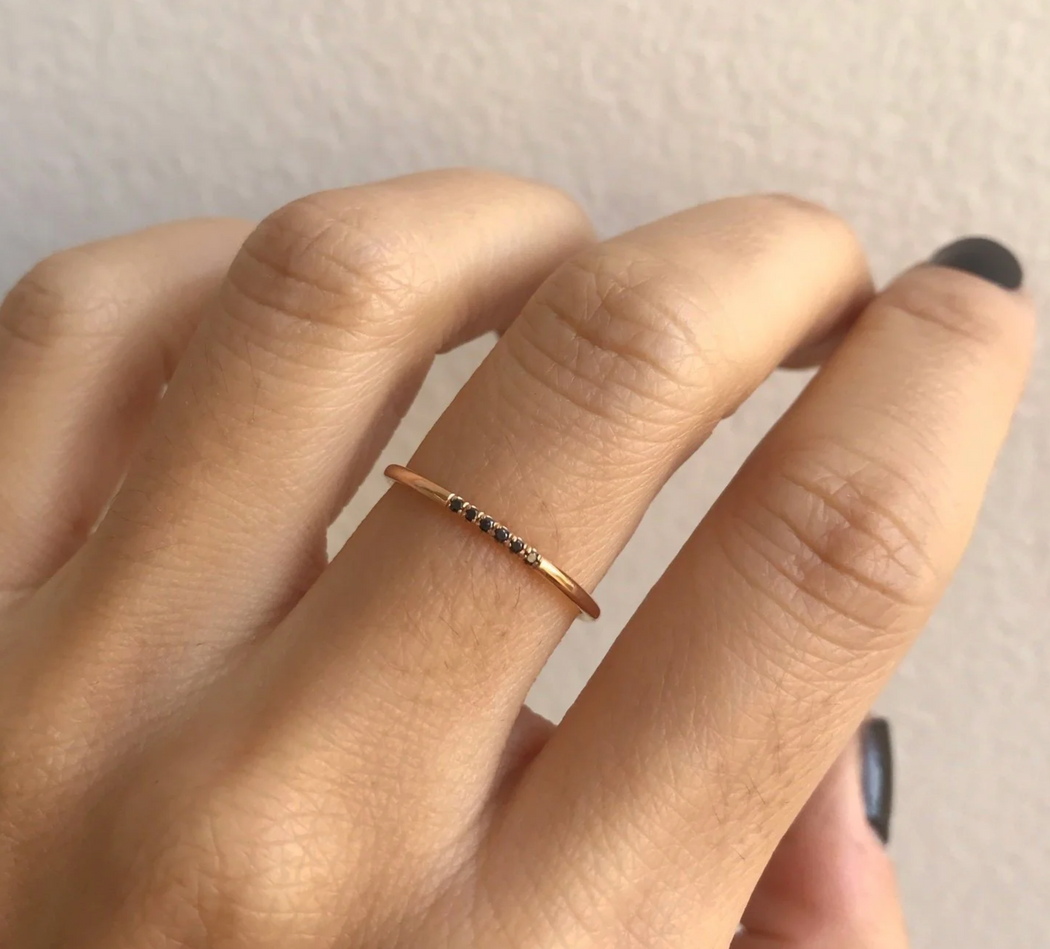 Jennie Kwon Designs :: Black Diamond Semi Pave Ring Size 6