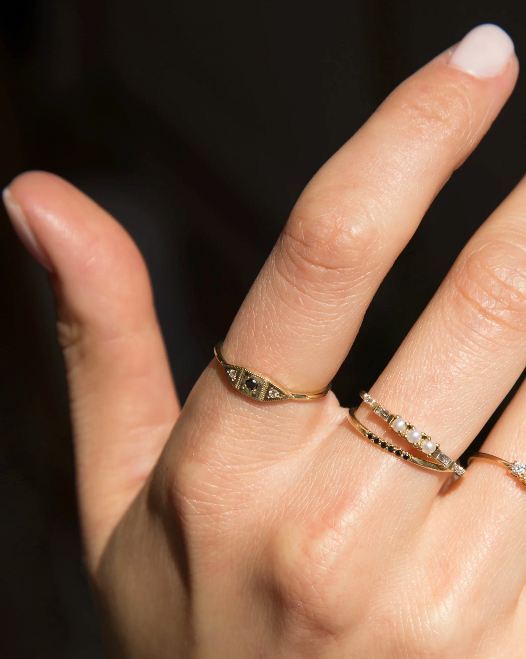 Jennie Kwon Designs :: Black Diamond Semi Pave Ring Size 6