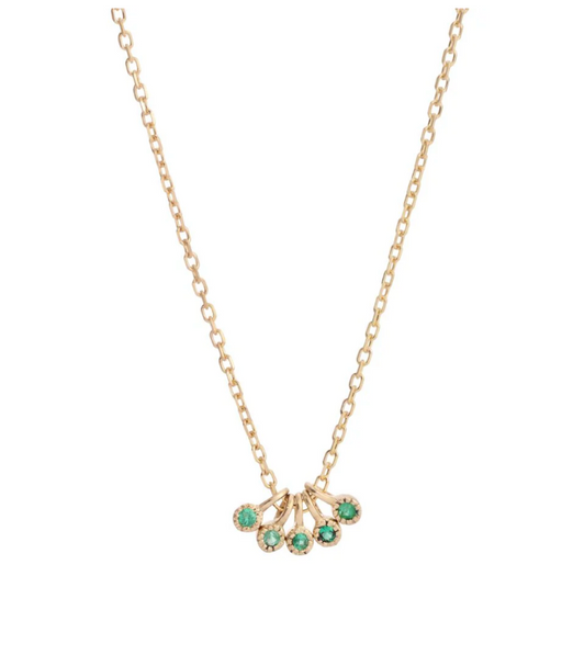 Jennie Kwon :: Emerald Milestones 16” Necklace, 14K