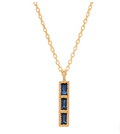 Jennie Kwon :: Blue Sapphire Tile Necklace 16"