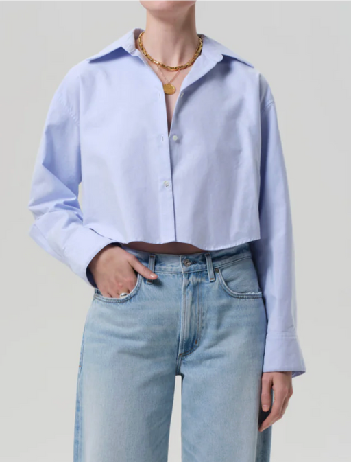 Citizens of Humanity :: Ana Cropped Shirt, Blue