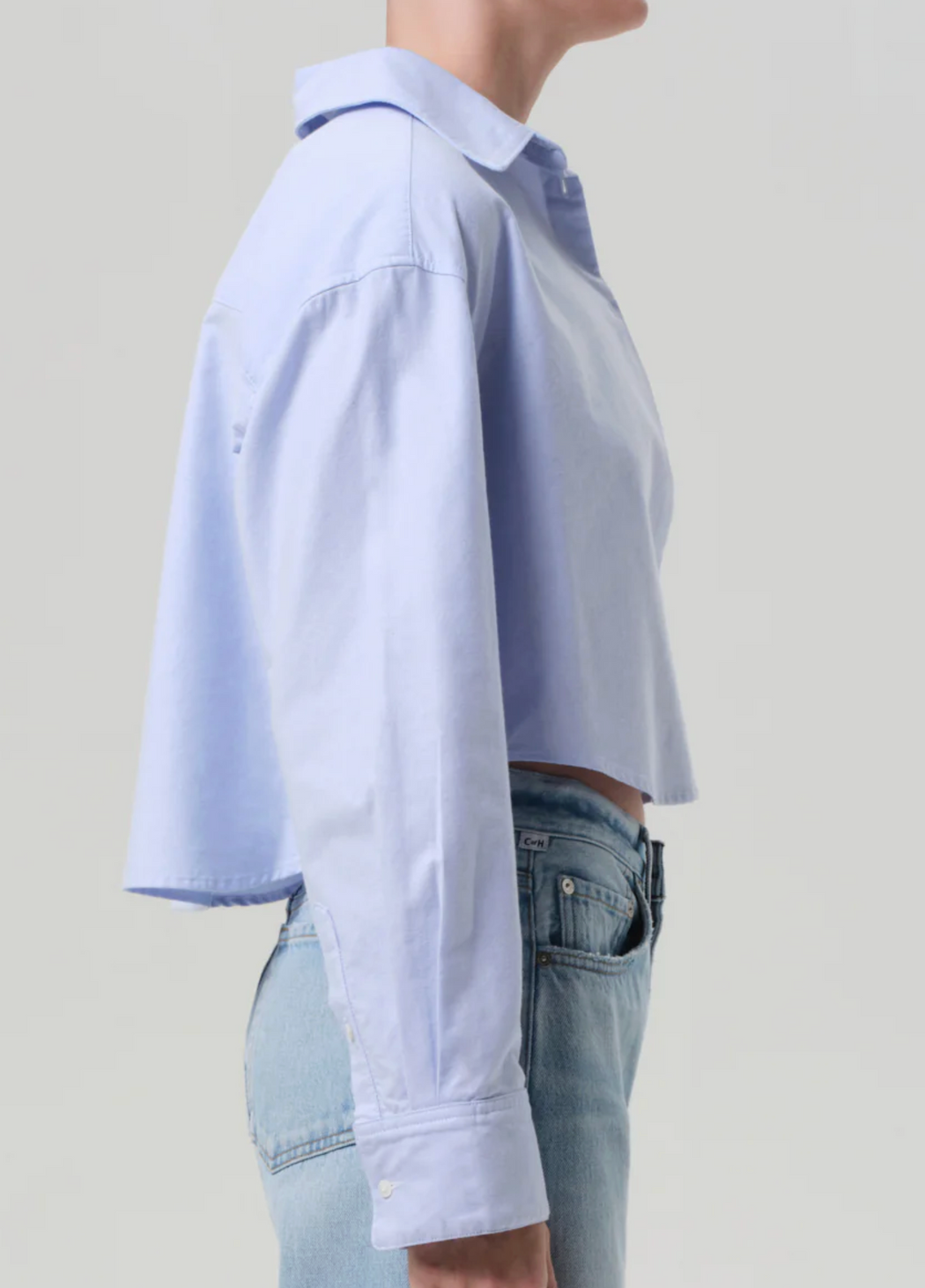 Citizens of Humanity :: Ana Cropped Shirt, Blue