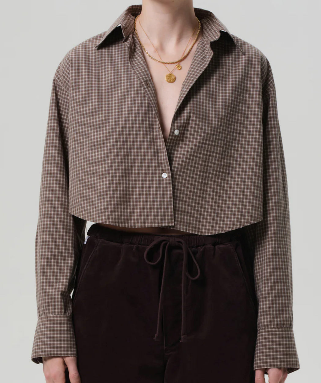 Citizens of Humanity :: Ana Cropped Shirt, Plaid