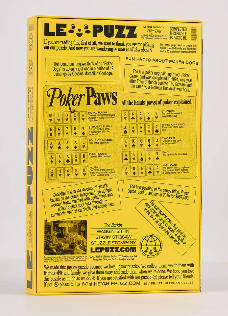 Le Puzz :: Poker Dogs Puzzle 1000pc