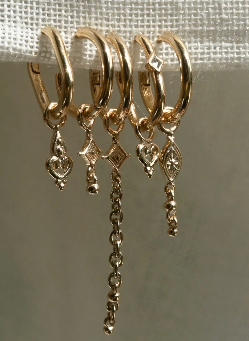 Metier Jewelry :: Dala Droplet Marquise Oval Clicker Hoop