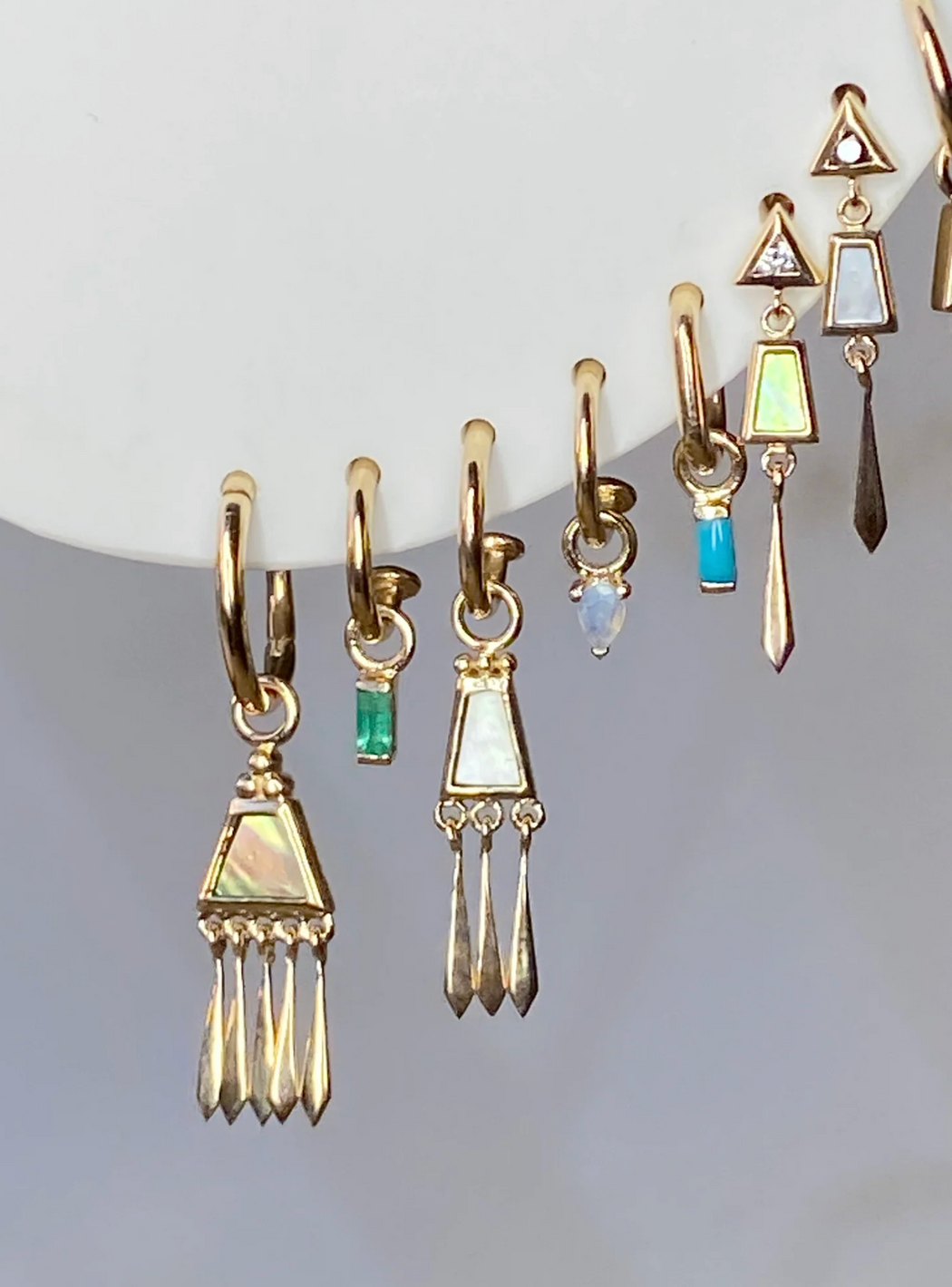 Metier Jewelry :: Abalone Pearl Tassle Clicker Hoop