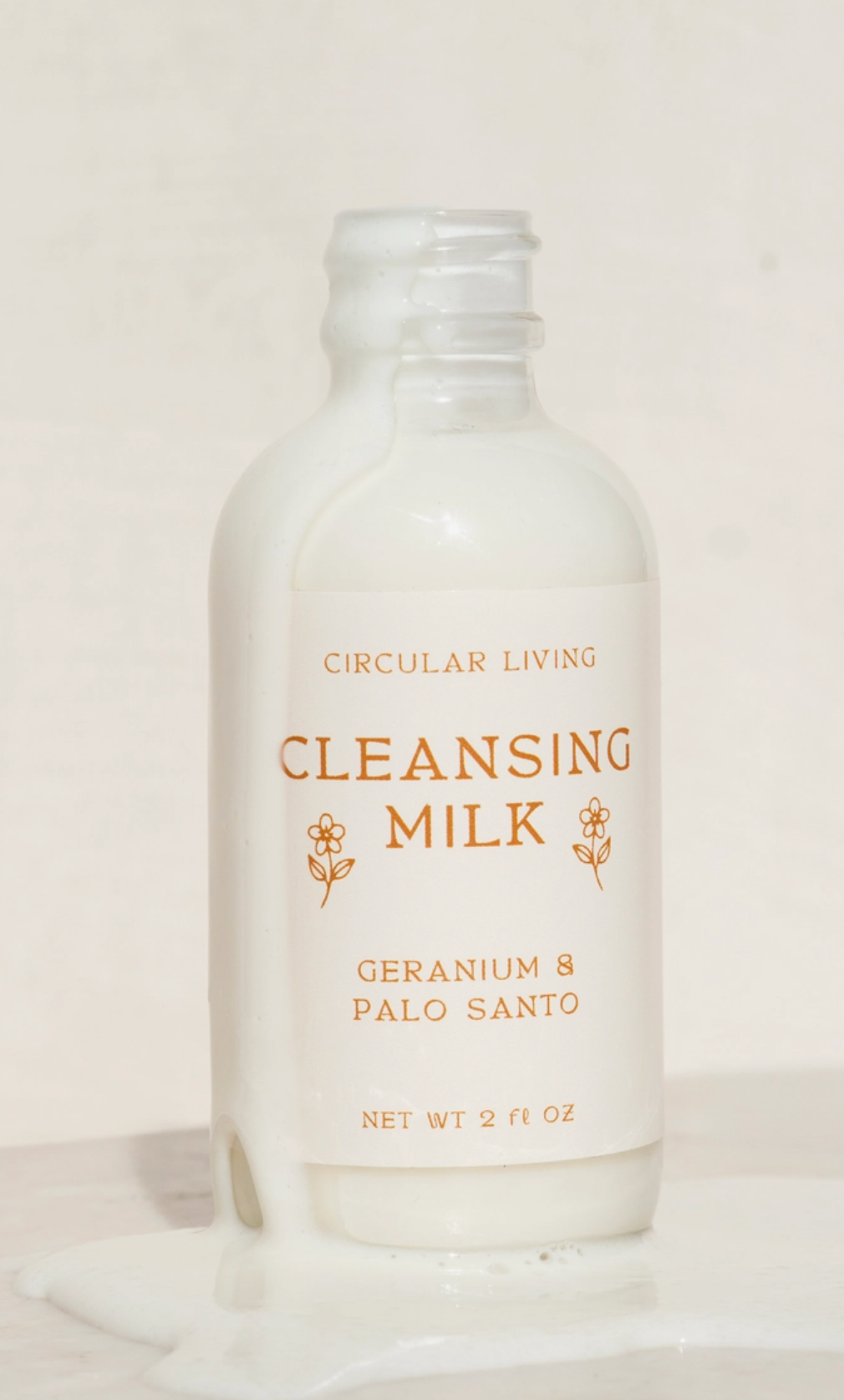 Circular Living :: Cleansing Milk, Geranium + Palo Santo 2oz.