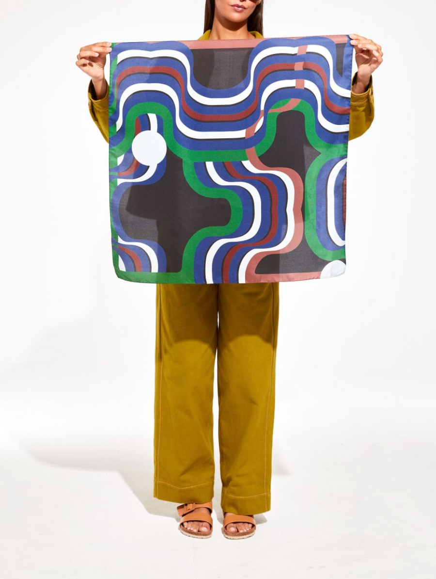 Mapoesie :: Nebuleuse Square Scarf, Dark Blue 70x70cm