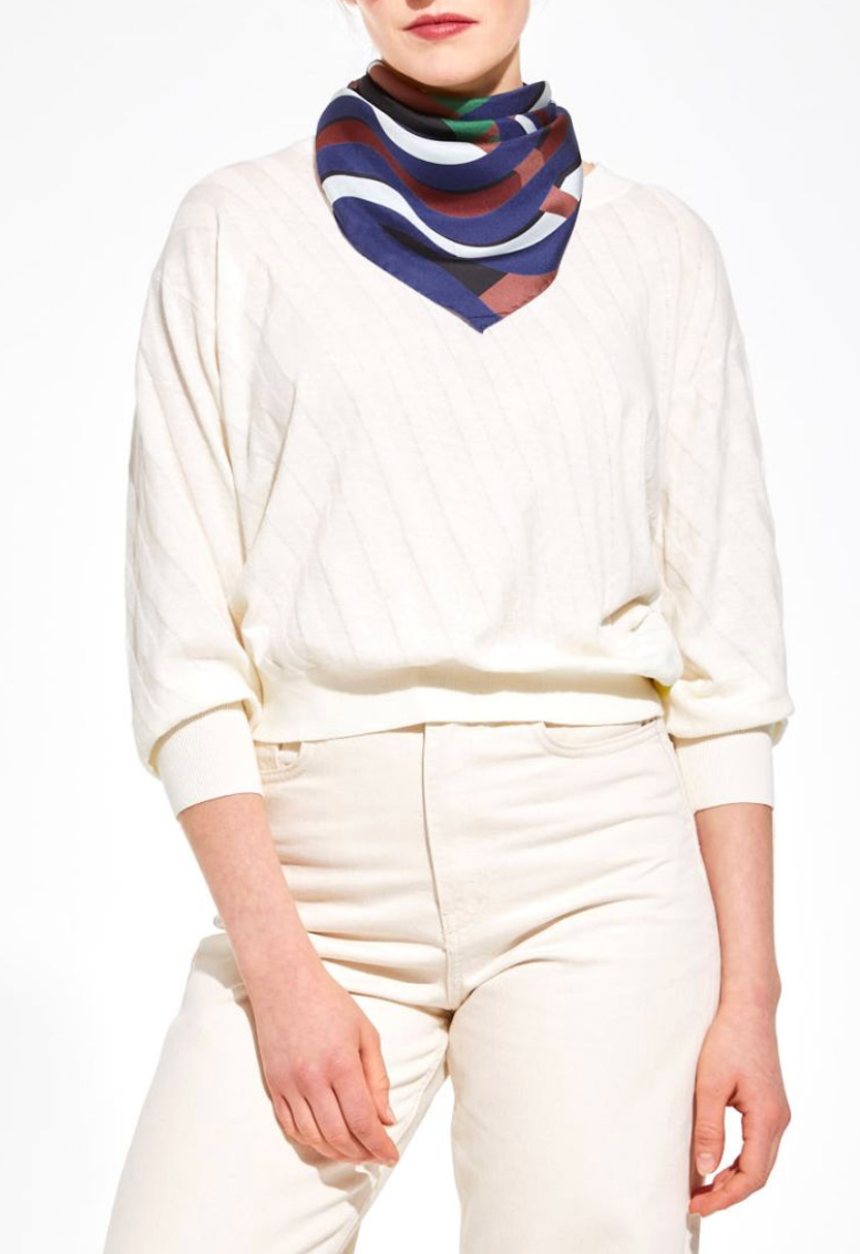 Mapoesie :: Nebuleuse Square Scarf, Dark Blue 70x70cm