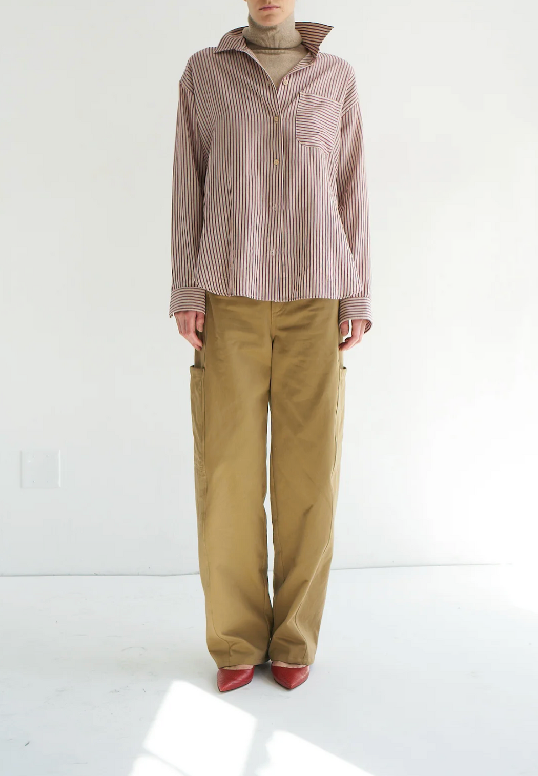 Jamie Haller :: The Stripe Essential Shirt, Burgundy