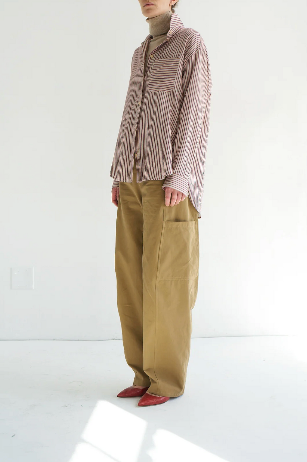 Jamie Haller :: The Stripe Essential Shirt, Burgundy