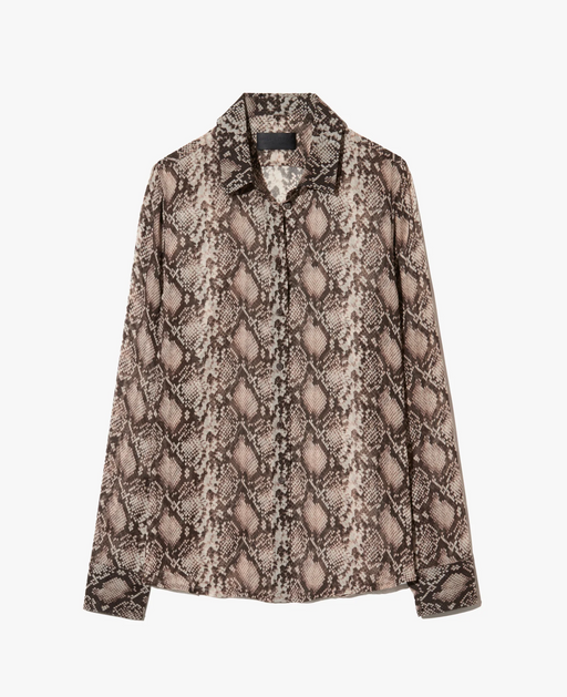 Nili Lotan :: Gaia Slim Shirt, Snake Print